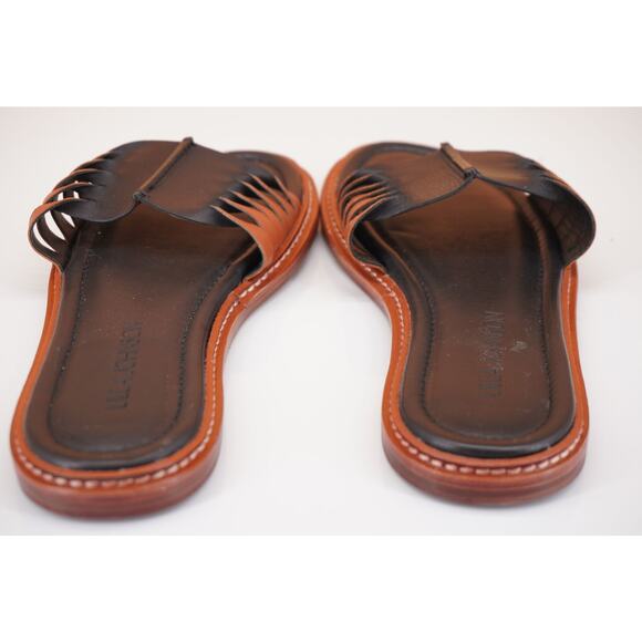 Ulla Johnson Ameya Black Brown Twisted Leather Slide Sandal 37 New Flat $420 - Picture 12 of 12